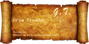 Grim Tivadar névjegykártya